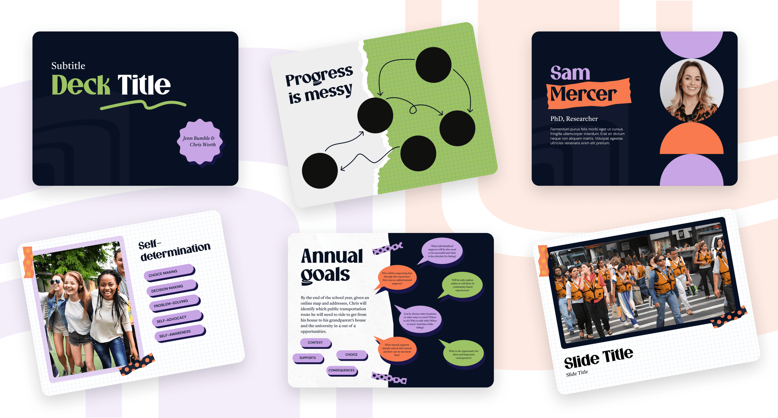 My ROAD presentation slide deck designs